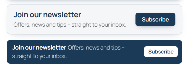Promo box and rounded bar